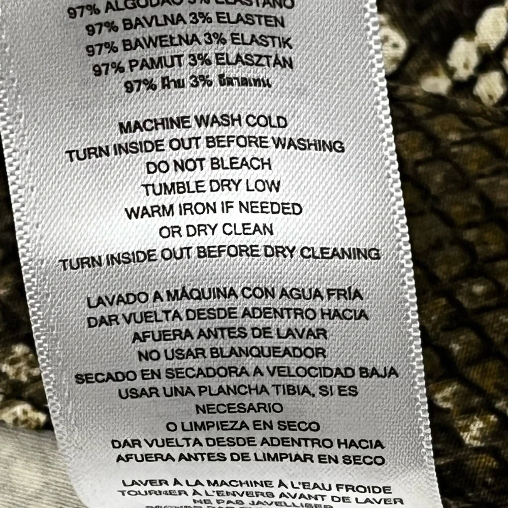 Michael‎ Kors Snakeskin Pattern Straight Leg Chino Pants Size 12